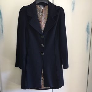 Cassandra Ray wool tailored long blazer S